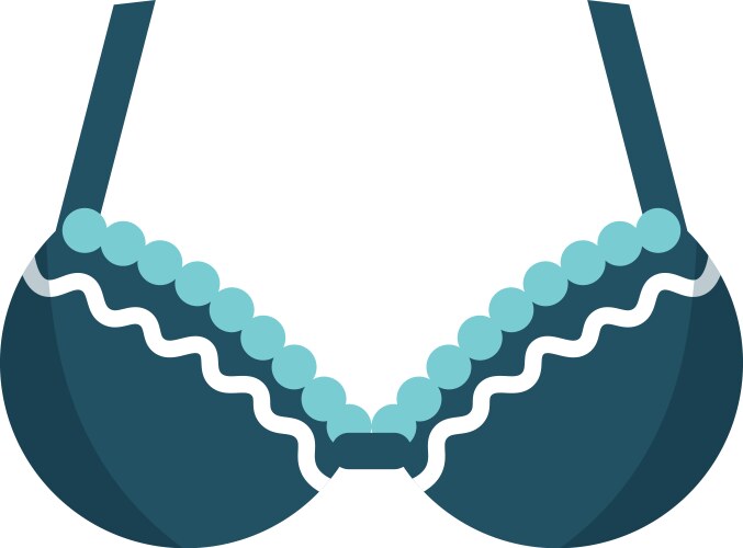 Textile bra icon female lingerie fashion symbol vector image