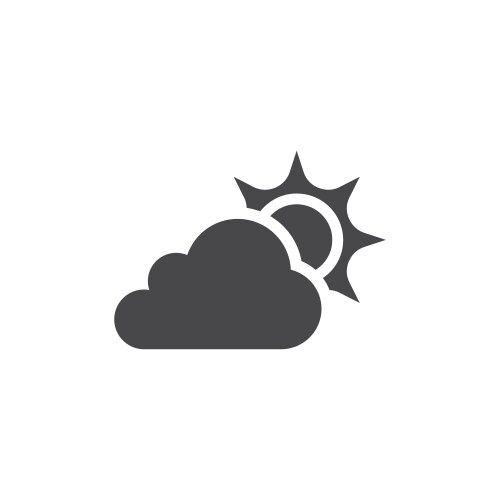 Weather forecast black icon vector image