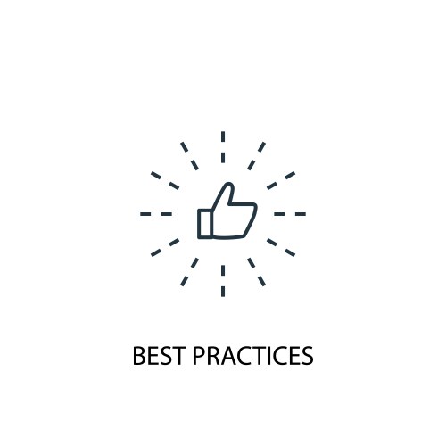 Best practices concept line icon simple element vector image