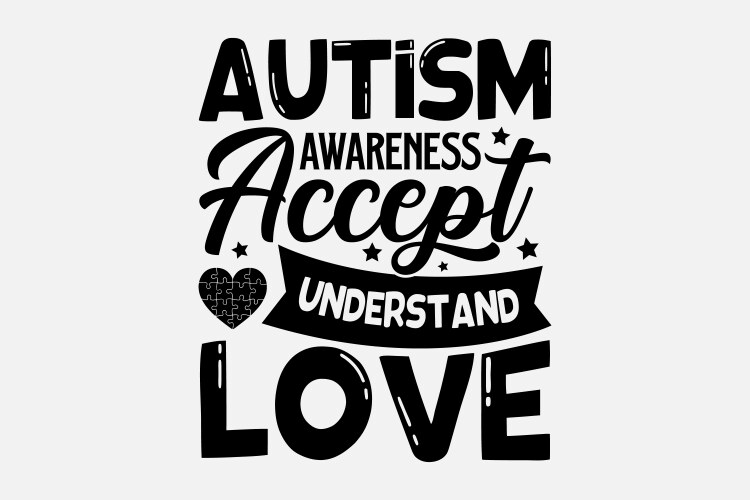 autism awareness accept understand love vector image