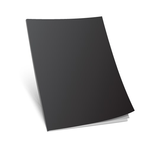 Blank standing black magazine cover vector image