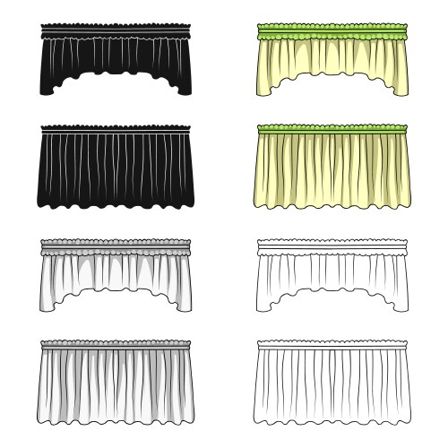 Curtains with drapery on the cornicecurtains vector image