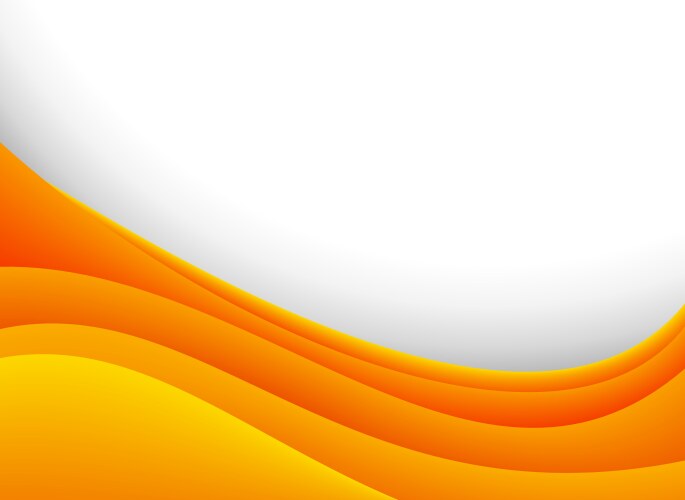 Background template with orange curves vector image