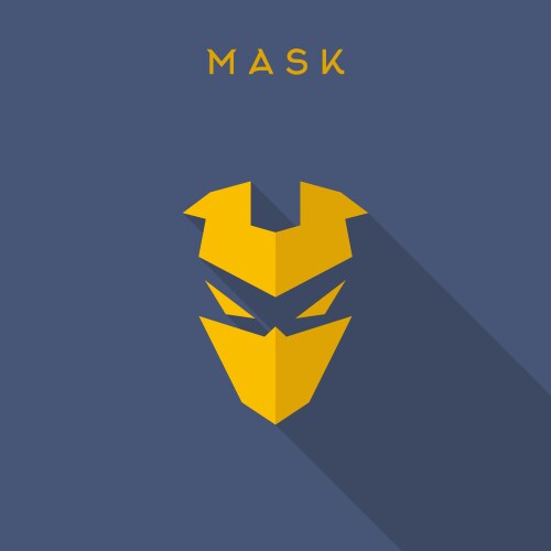 Hero superhero mask flat style vector image