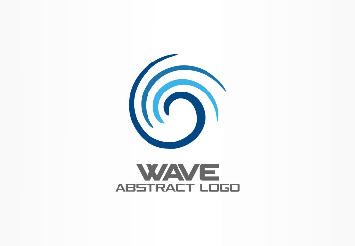 Abstract logo for business company eco ocean vector image