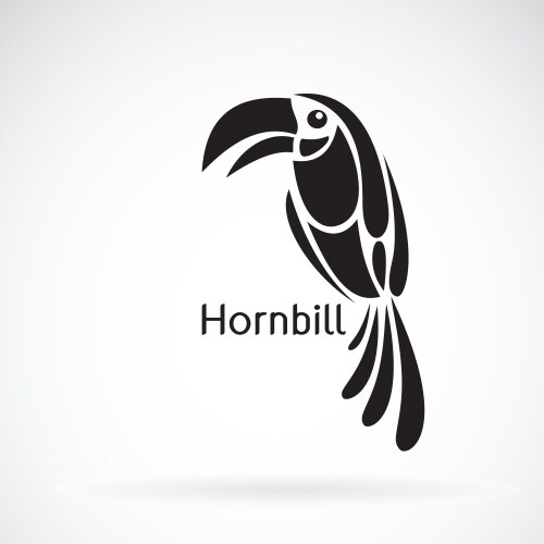 hornbill design on white background wild animals vector image