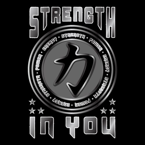 Strength in you quote vector image