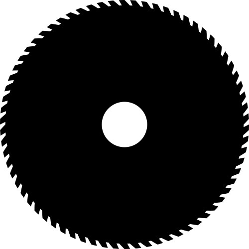 Black circular saw sign or icon symbol vector image