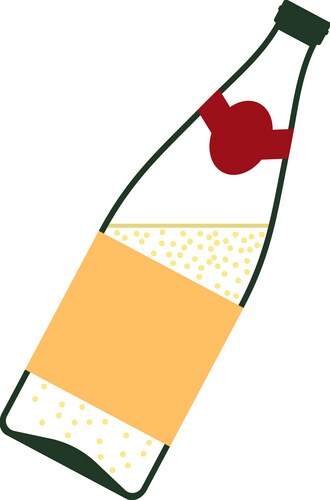 Champagne bottle icon vector image