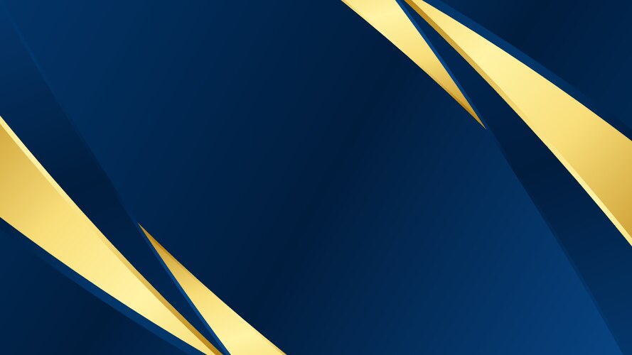 Elegant navy blue gold background with overlap vector image