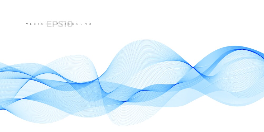 Wave element with abstract blue lines vector image