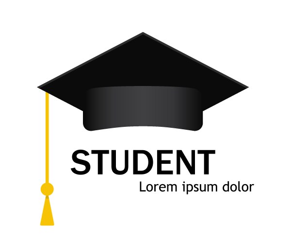 Cap icon hat student education in university vector image