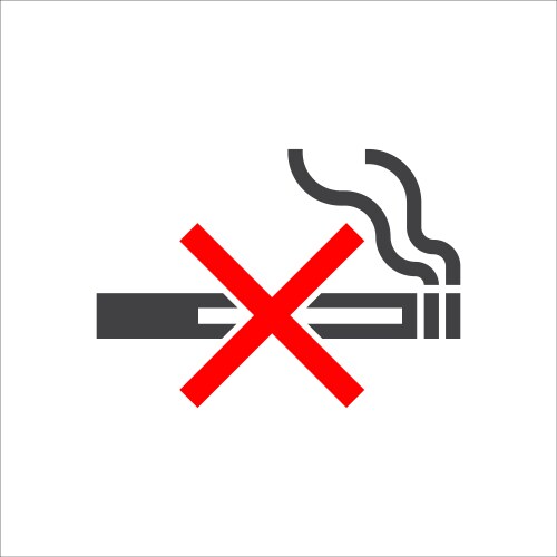 No smoking sign icon cigarette symbol vector image