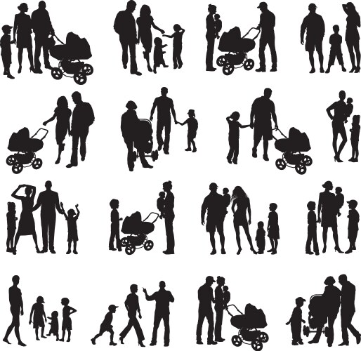 Family set vector image