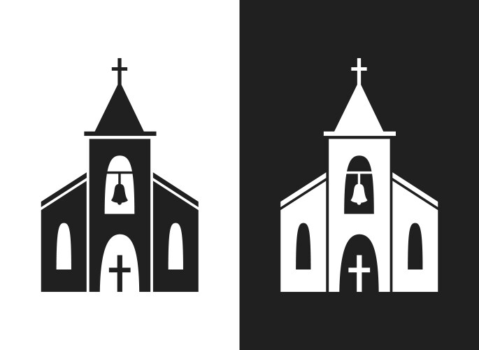 Church icon isolated on white background vector image