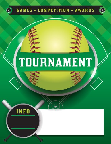 softball tournament template vector image