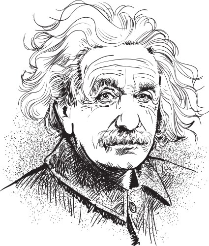 Albert einstein portrait vector image