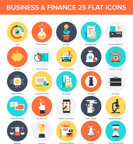 Business icons vector image