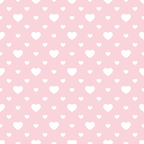 Seamless pattern with small hearts pink and white vector image