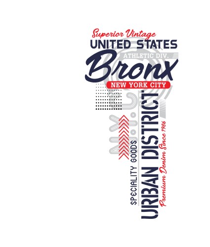 bronx typography design vector image