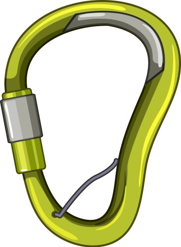 climbing carabiner clip cartoon vector image