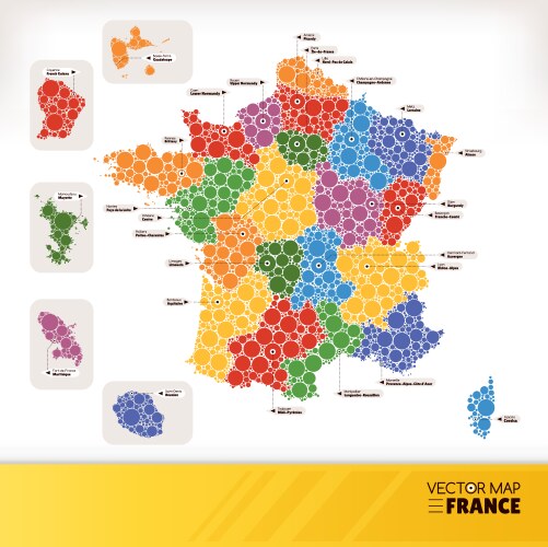 Map of france vector image