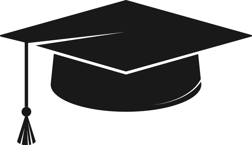 Academic cap with tassel on a string education vector image