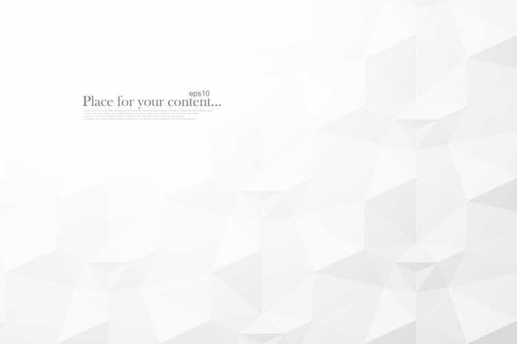 Abstract white minimal background polygon vector image