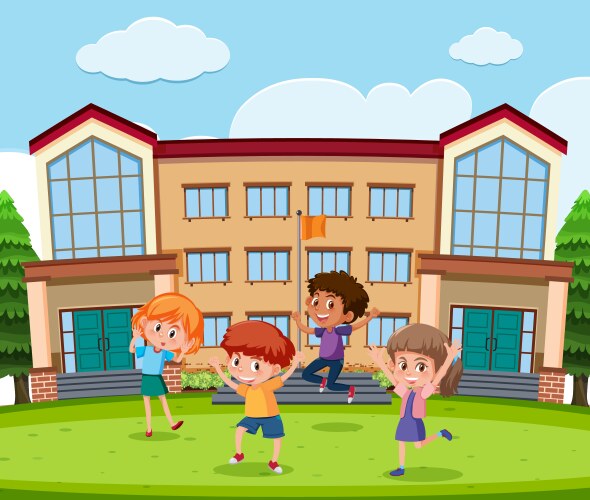 Student at school vector image