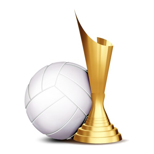 Volleyball game award ball vector image