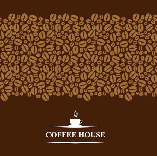 Coffee horizontal brown vector image