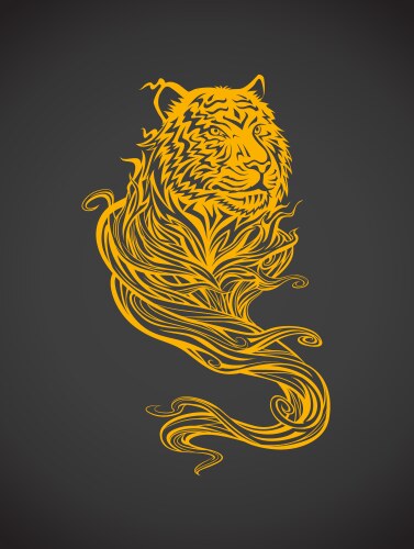 Tiger spirit light vector image