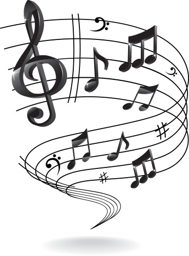 Background with music note vector image