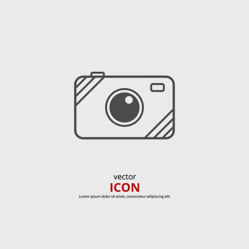 Photo camera icon vector image