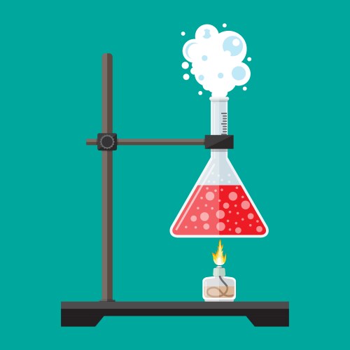 Biology science education equipment vector image