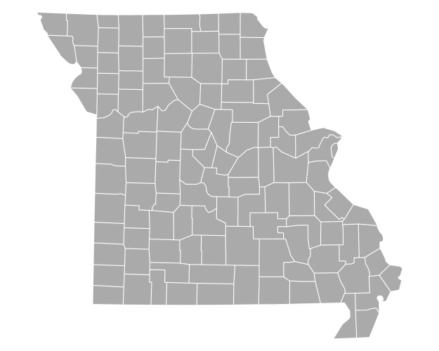 Map of missouri vector image