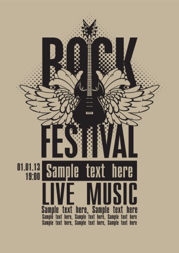 Rock festival vector image