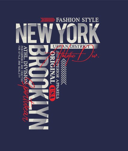 new york typography slogan vector image