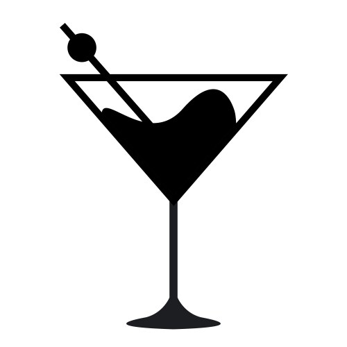 Glass cup icon symbol beverage cocktail vector image