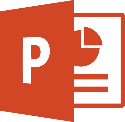 Microsoft office powerpoint logo icon vector image