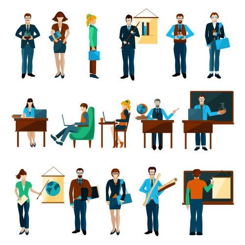 university people set vector image