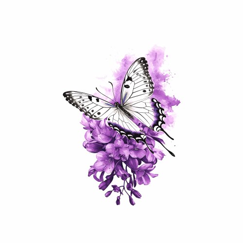 Painting of a graceful butterfly vector image