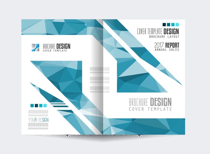 Brochure template flyer design or depliant cover vector image