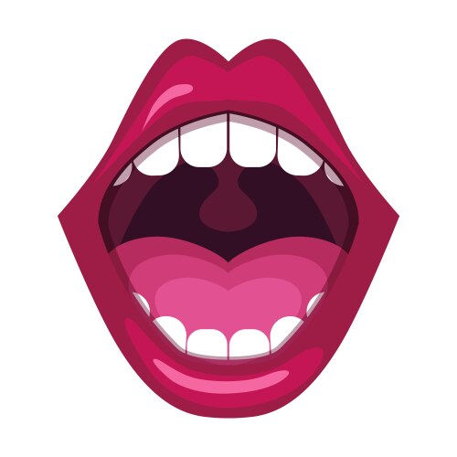 Red lip of sexy womans lips vector image