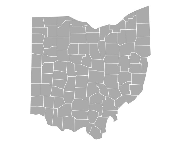 Map of ohio vector image