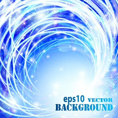 Abstract blue curves background vector image