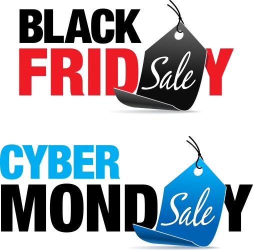 Black friday and cyber monday sale vector image