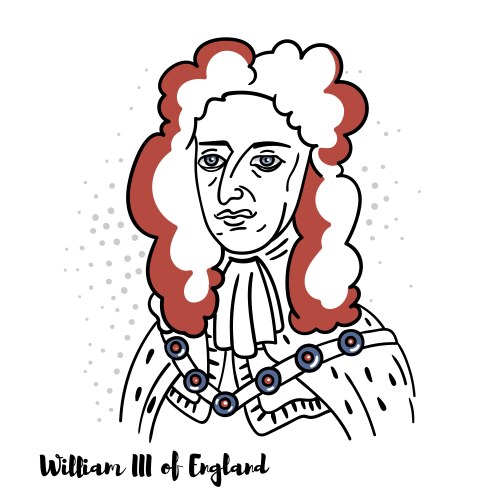 William iii england portrait vector image