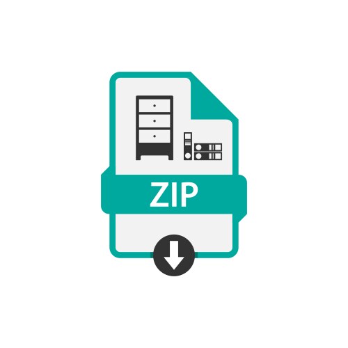 Zip document download file vector image