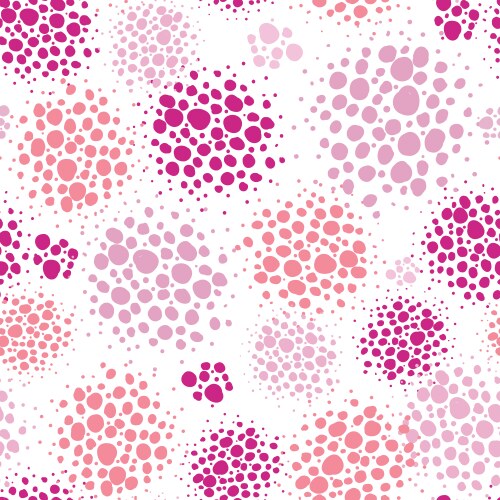 Abstract textured pink dots seamless pattern vector image